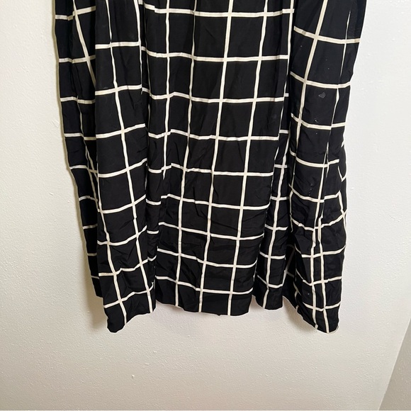 Vintage Evan Picone A-Line Skirt Black Window Pane Plaid 10 - Picture 3 of 10